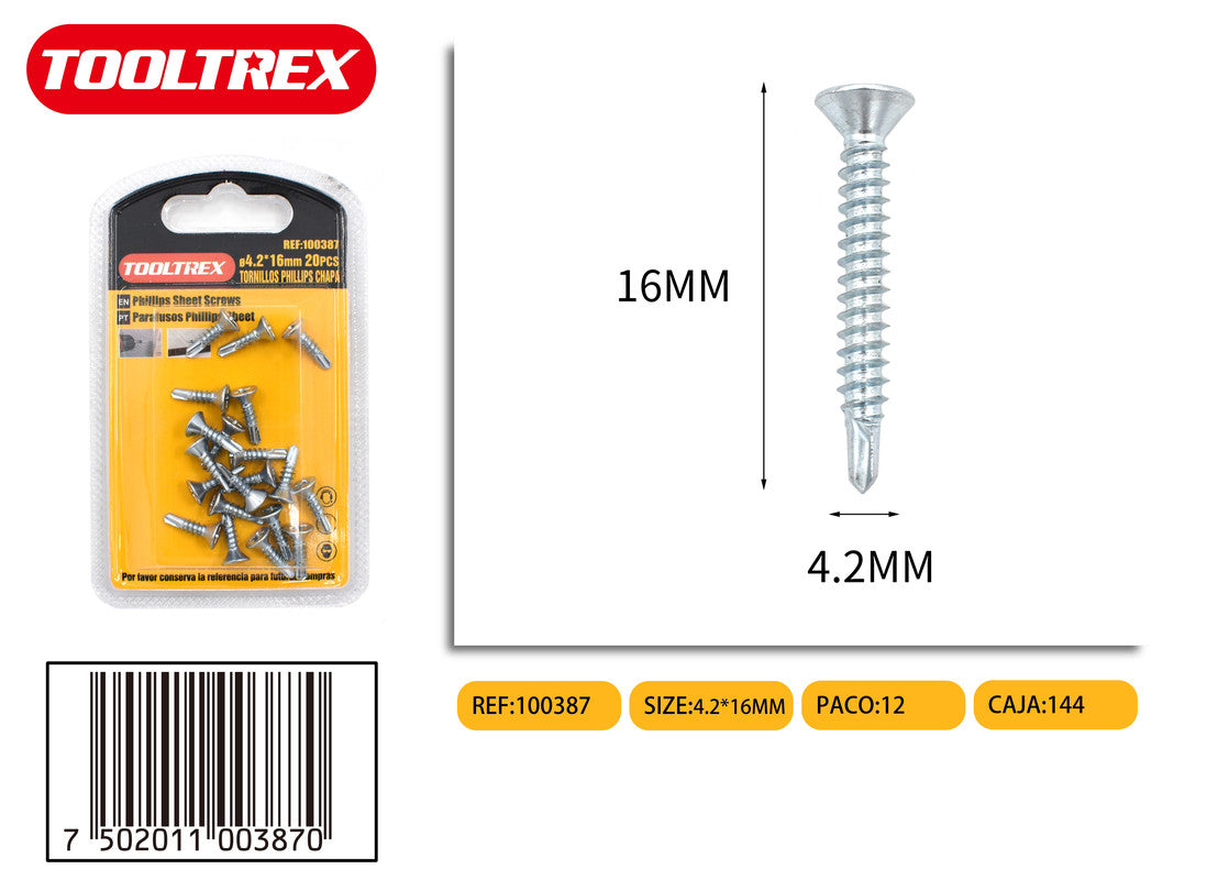 100387 Tornillos Para Metales