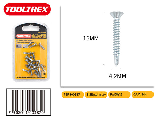 100387 Tornillos Para Metales